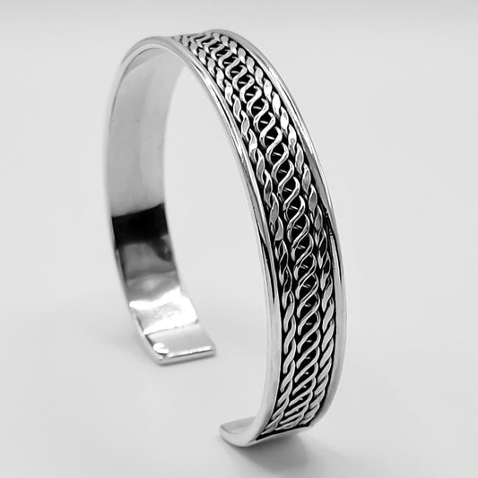 Braided Cuff Bangle Bracelet - Design D